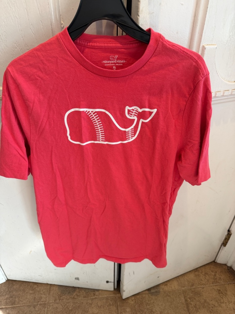 Vineyard Vines Kids Red Whale Logo Tee